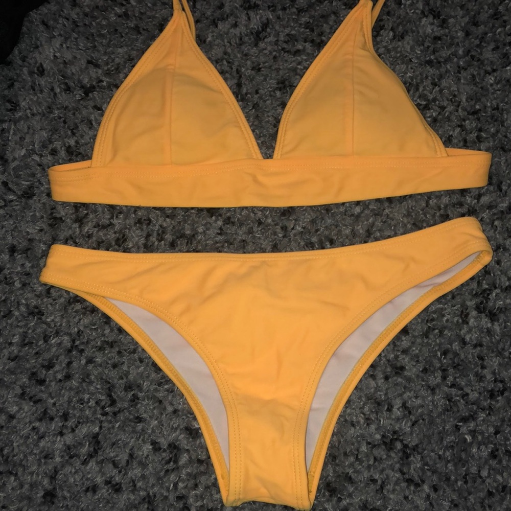 Neon yellow bikini